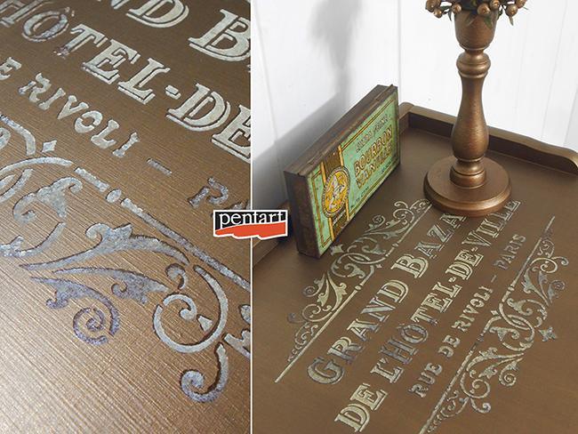 Pentart Dekorfarbe Dekor Metall 100ml - schokolade - Bastelschachtel