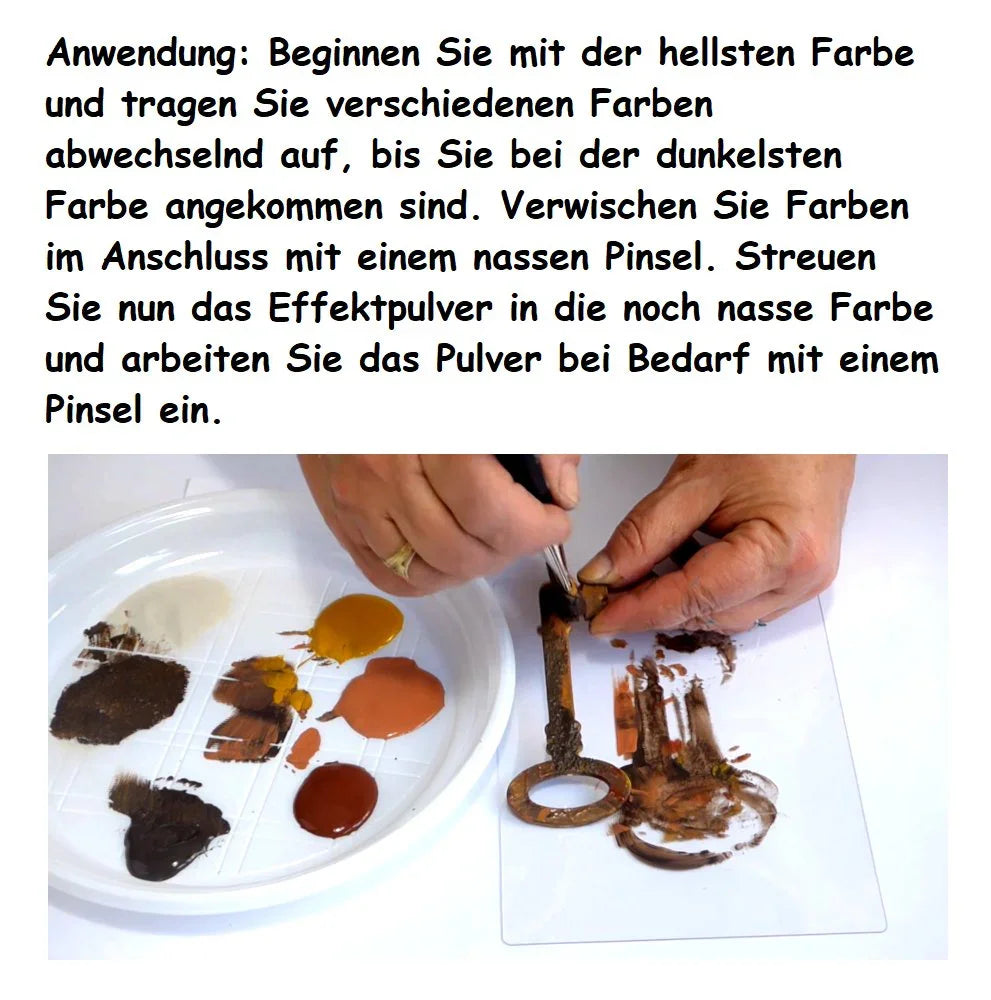 Pentart Farbset für Rosteffekt - Bastelschachtel