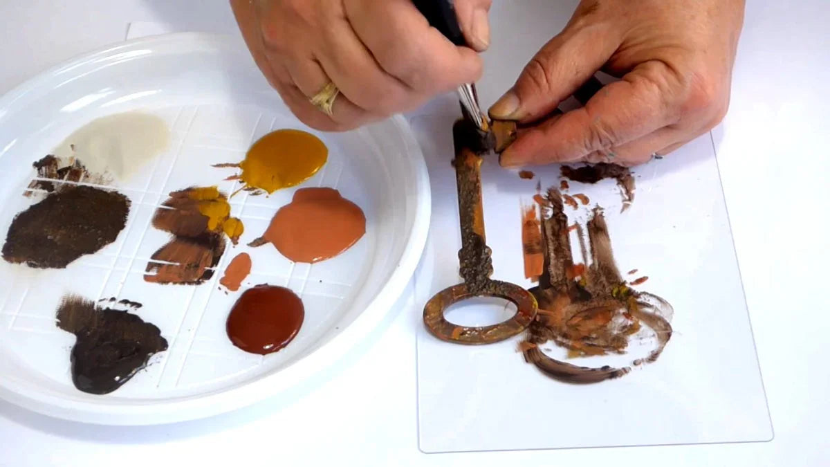 Pentart Farbset für Rosteffekt - Bastelschachtel