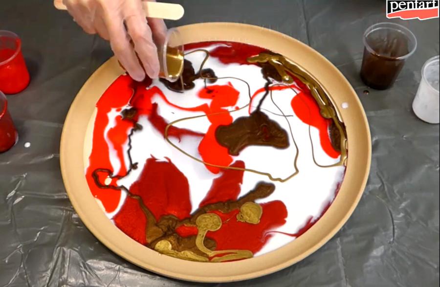 Pentart Farbtinte für Resin - bordeaux - Bastelschachtel