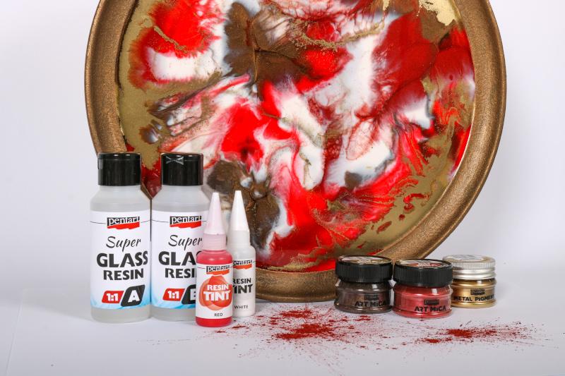 Pentart Farbtinte für Resin - bordeaux - Bastelschachtel