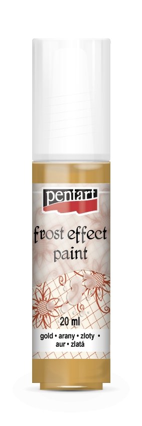 Pentart Frosteffekt Farbe 20ml - gold - Bastelschachtel - Pentart Frosteffekt Farbe 20ml - gold