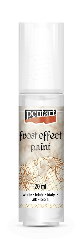 Pentart Frosteffekt Farbe 20ml - weiß - Bastelschachtel - Pentart Frosteffekt Farbe 20ml - weiß