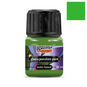 Pentart Glas- und Porzellanfarbe 30ml - apfelgrün - Bastelschachtel - Pentart Glas- und Porzellanfarbe 30ml - apfelgrün