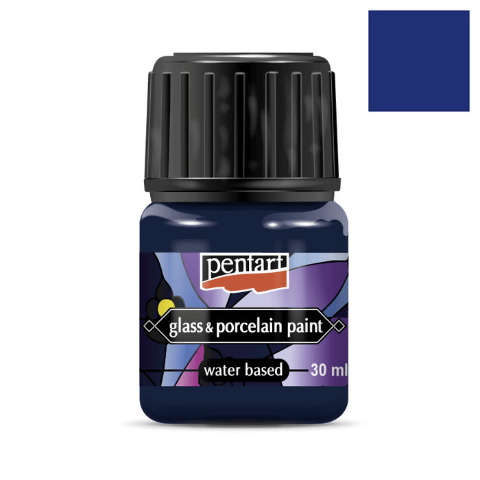 Pentart Glas- und Porzellanfarbe 30ml - blau