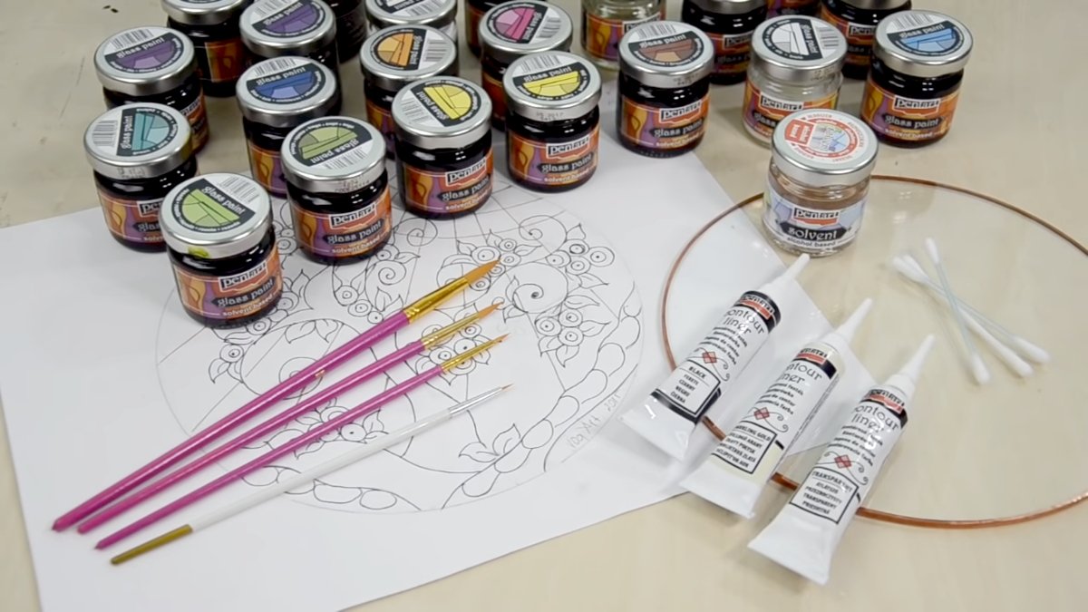 Pentart Glas- und Porzellanfarbe 30ml - lila - Bastelschachtel