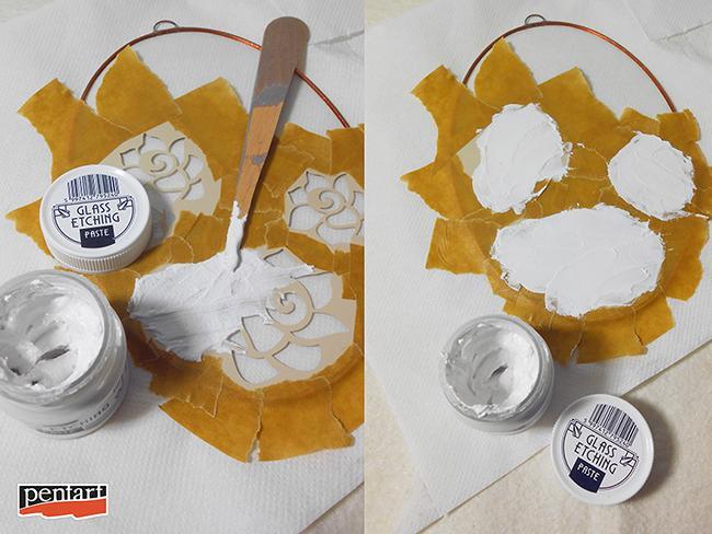 Pentart Glasätzungspaste 50ml im Set mit Verdünner - Bastelschachtel