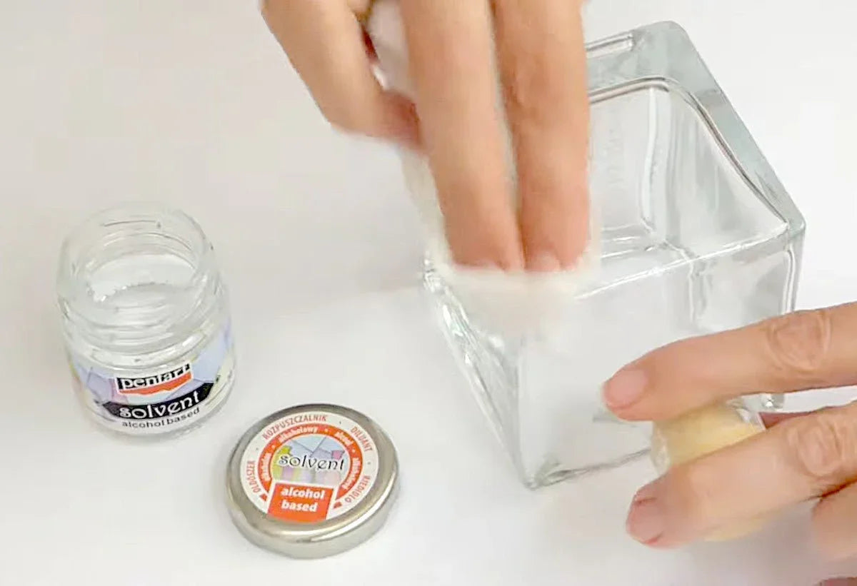 Pentart Glasätzungspaste 50ml im Set mit Verdünner - Bastelschachtel