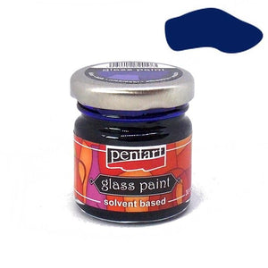 Pentart Glasfarbe 30ml - blau - Bastelschachtel - Pentart Glasfarbe 30ml - blau