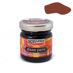 Pentart Glasfarbe 30ml - braun - Bastelschachtel - Pentart Glasfarbe 30ml - braun