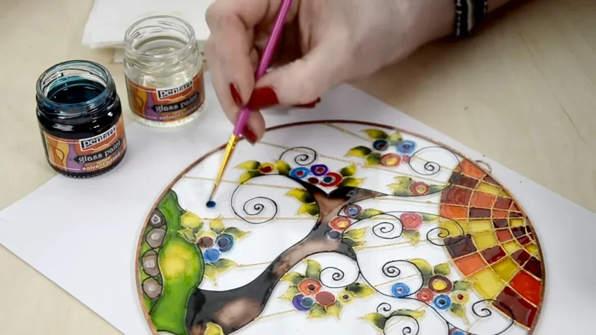 Pentart Glasfarbe 30ml - bronze glitter - Bastelschachtel