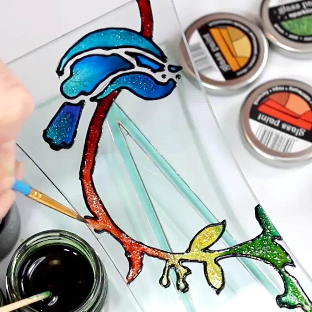 Pentart Glasfarbe 30ml - bronze metallic - Bastelschachtel