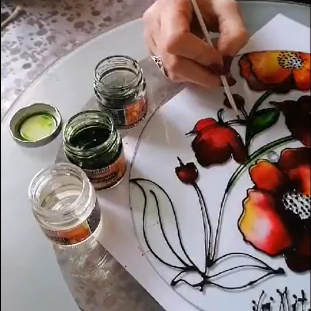 Pentart Glasfarbe 30ml - gold metallic - Bastelschachtel