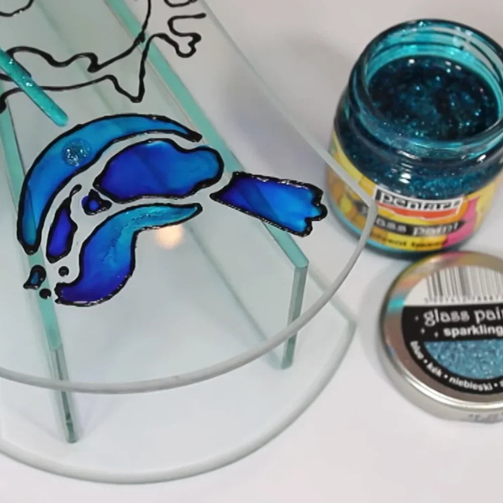 Pentart Glasfarbe 30ml - gold metallic - Bastelschachtel