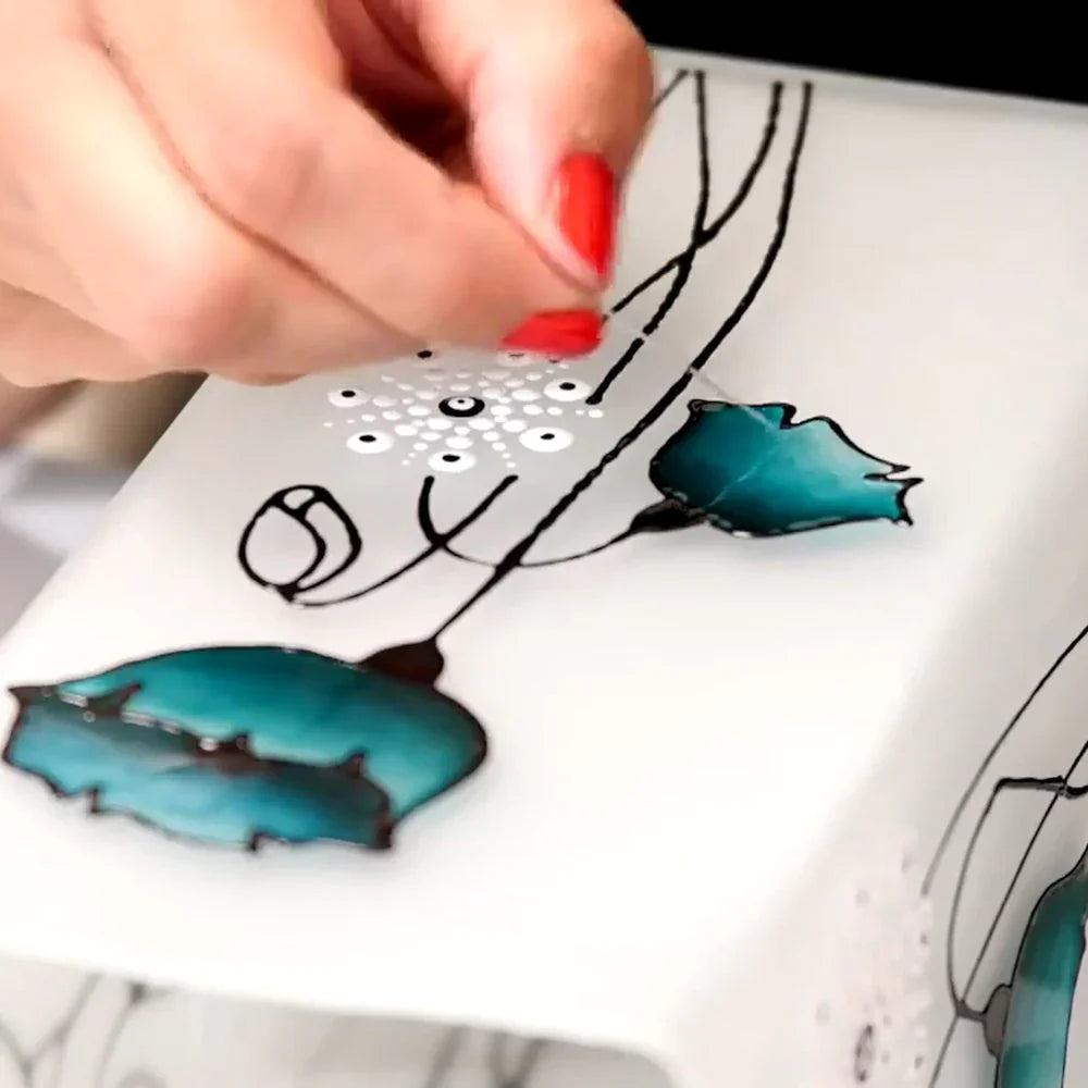 Pentart Glasfarbe 30ml - lila - Bastelschachtel