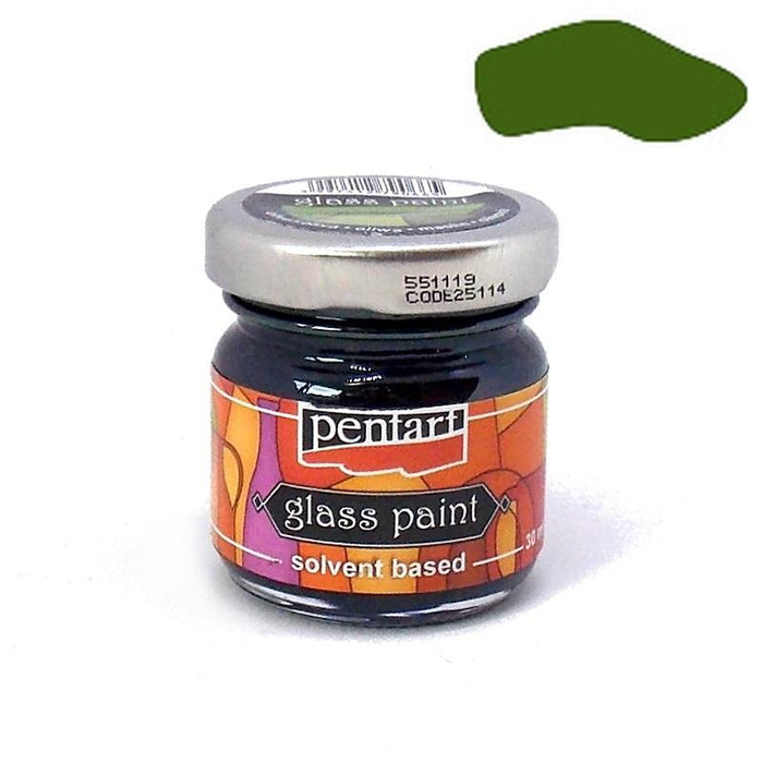 Pentart Glasfarbe 30ml - olivegrün