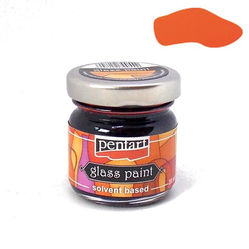 Pentart Glasfarbe 30ml - orange - Bastelschachtel - Pentart Glasfarbe 30ml - orange