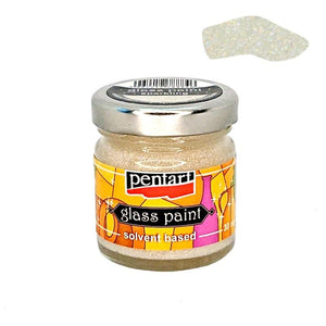 Pentart Glasfarbe 30ml - regenbogen glitter - Bastelschachtel - Pentart Glasfarbe 30ml - regenbogen glitter
