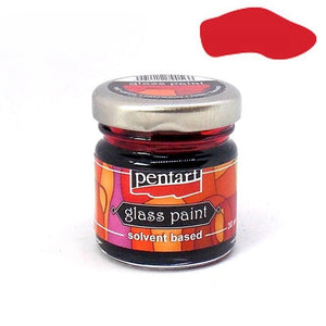 Pentart Glasfarbe 30ml - rot - Bastelschachtel - Pentart Glasfarbe 30ml - rot