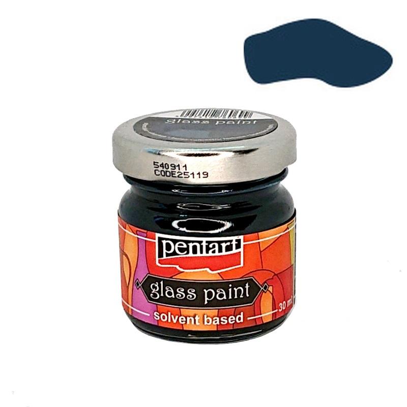 Pentart Glasfarbe 30ml - sturmblau - Bastelschachtel - Pentart Glasfarbe 30ml - sturmblau
