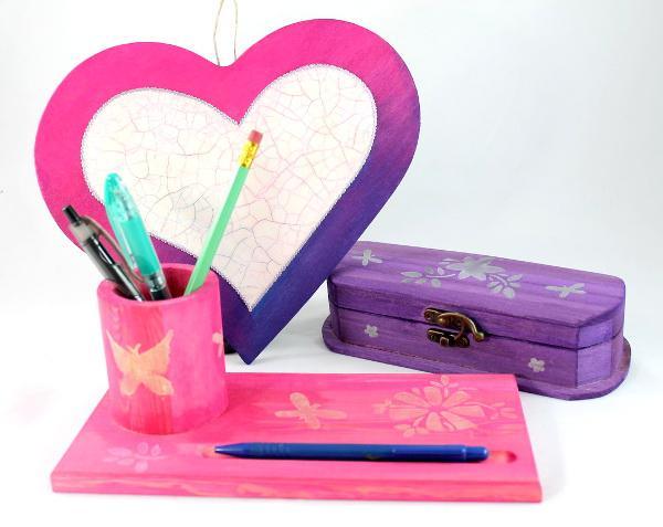 Pentart Holzlasur für Innenbereich 80ml - magenta - Bastelschachtel