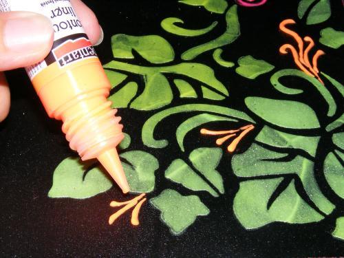 Pentart Konturenfarbe Glow in the dark 20ml - pink - Bastelschachtel