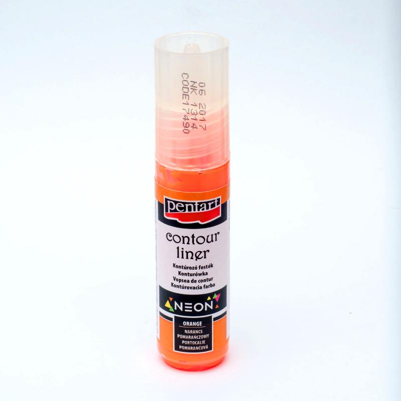 Pentart Konturenfarbe neon 20ml - orange - Bastelschachtel
