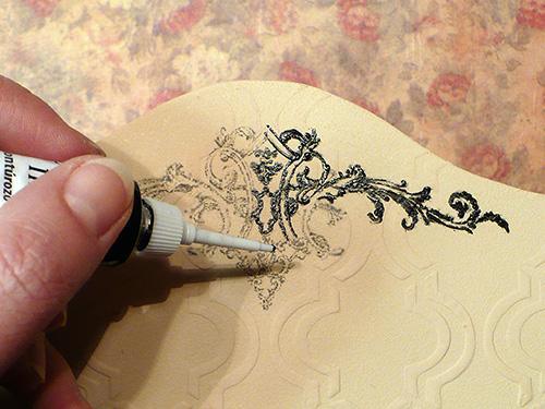 Pentart Konturenfarbe universell - gold glitter - Bastelschachtel