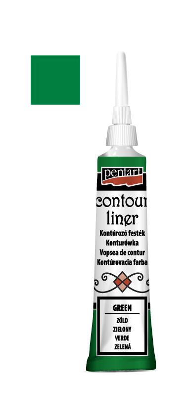 Pentart Konturenfarbe universell - grün - Bastelschachtel