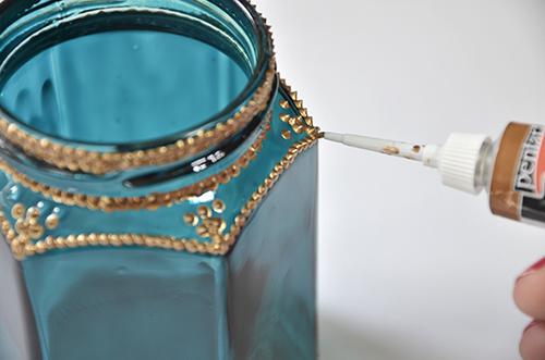 Pentart Konturenfarbe universell - pistazie glitter - Bastelschachtel