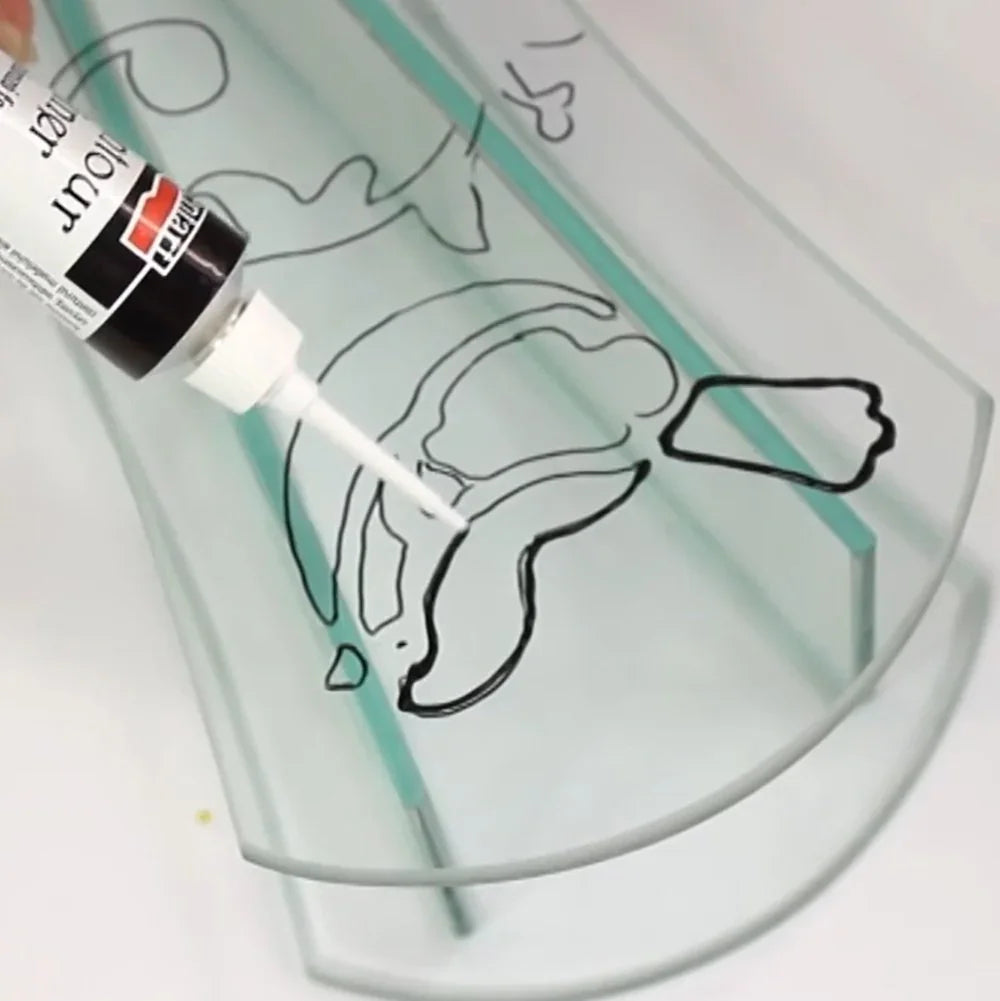 Pentart Konturenfarbe universell - silber - Bastelschachtel