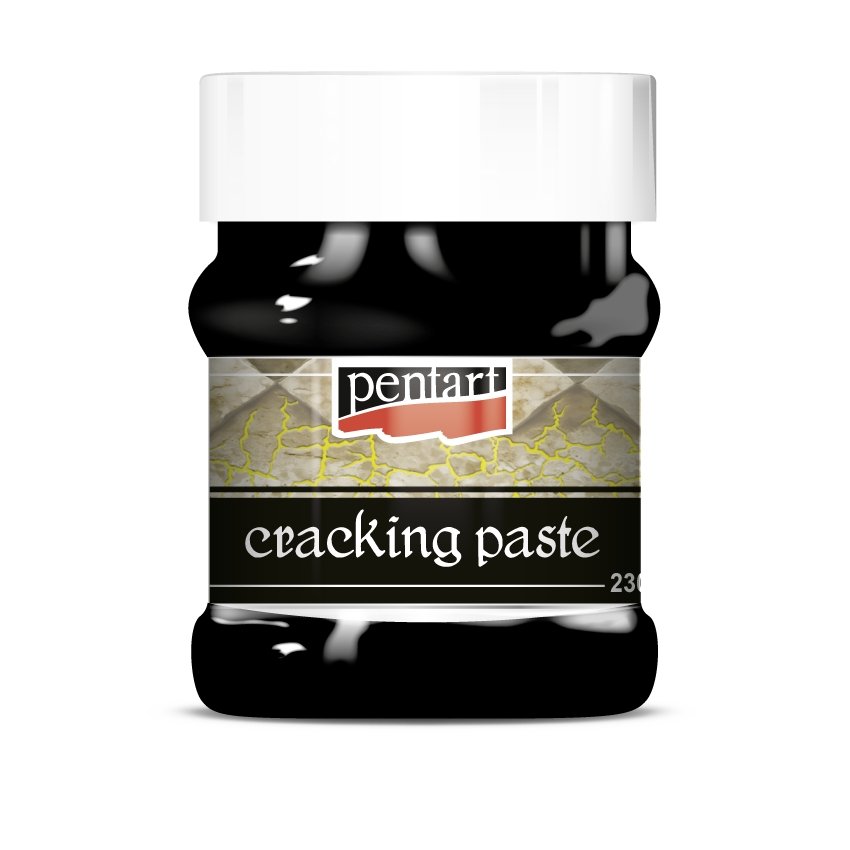 Pentart Krakelierpaste 230ml - schwarz - Bastelschachtel - Pentart Krakelierpaste 230ml - schwarz