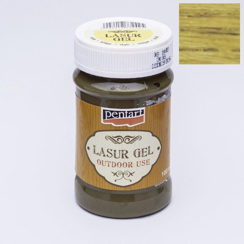 Pentart Lasurgel für Innen- und Außenbereich 100ml - eiche - Bastelschachtel