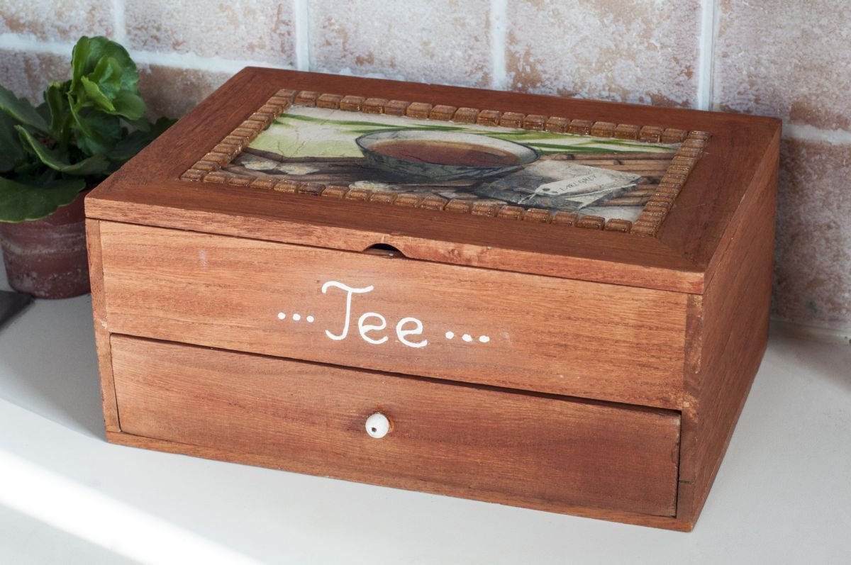 Pentart Lasurgel für Innen- und Außenbereich 100ml - kastanie - Bastelschachtel