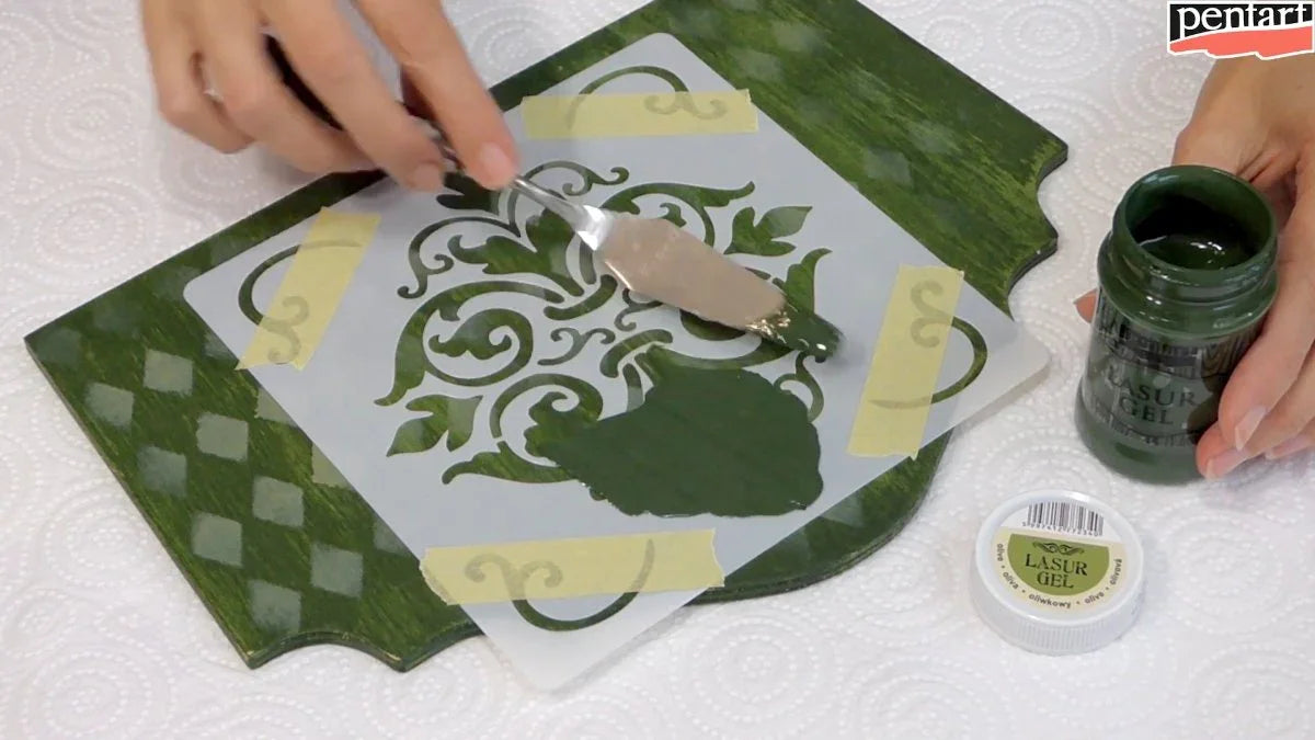 Pentart Lasurgel für Innenbereich 100ml - country blau - Bastelschachtel