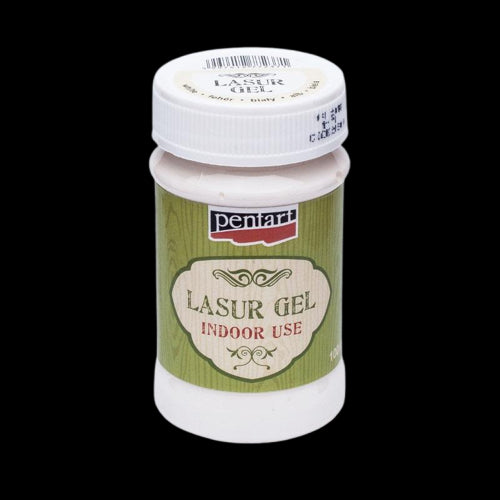 Pentart Lasurgel für Innenbereich 100ml - weiß - Bastelschachtel