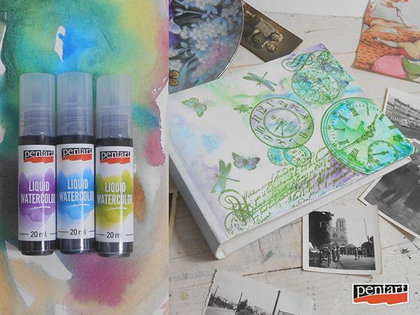 Pentart Liquid watercolor 20ml - blau - Bastelschachtel