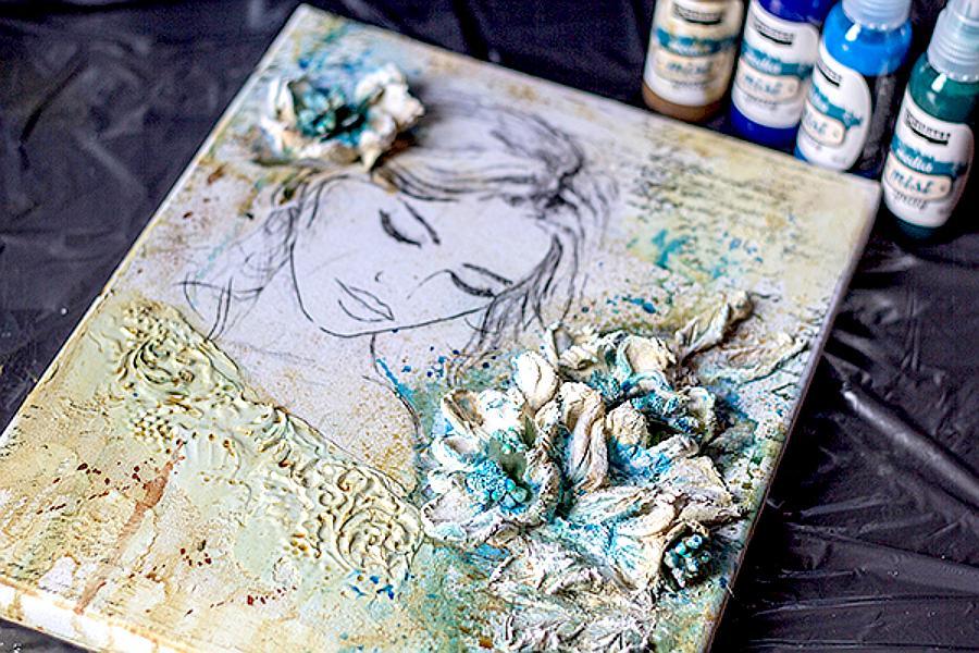 Pentart Media Mist Spray 50ml - lemon - Bastelschachtel