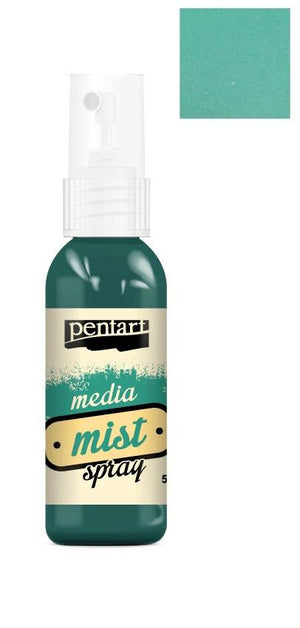 Pentart Media Mist Spray 50ml - turquoise green - Bastelschachtel - Pentart Media Mist Spray 50ml - turquoise green