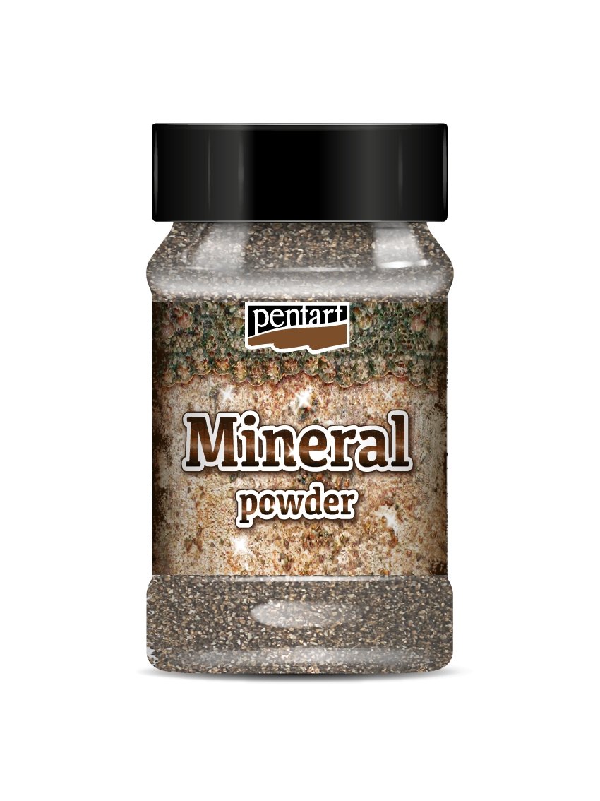 Pentart Mineral Pulver 130g - Platingranit fein - Bastelschachtel