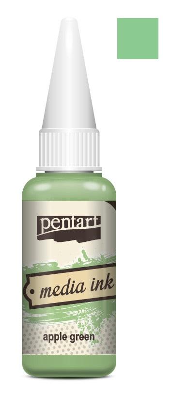 Pentart Mixed Media Tinte 20ml - apple green - Bastelschachtel - Pentart Mixed Media Tinte 20ml - apple green