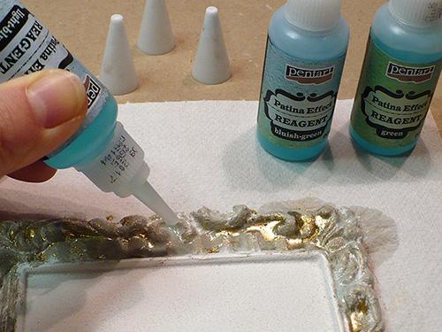 Pentart Patinaeffekt Set - Pulver + Reagenten - Bastelschachtel