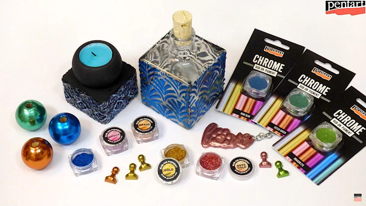 Pentart Rub-on Pigment Chrome - dragon eye - Bastelschachtel