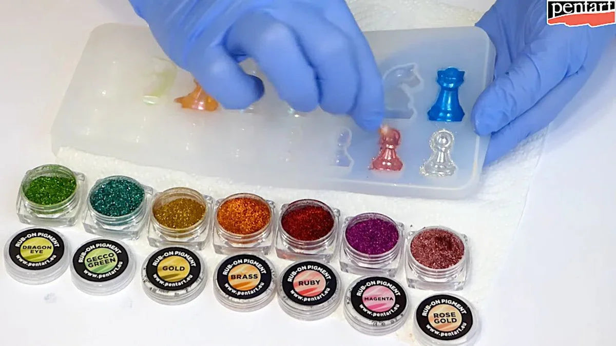 Pentart Rub-on Pigment Chrome - dragon eye - Bastelschachtel