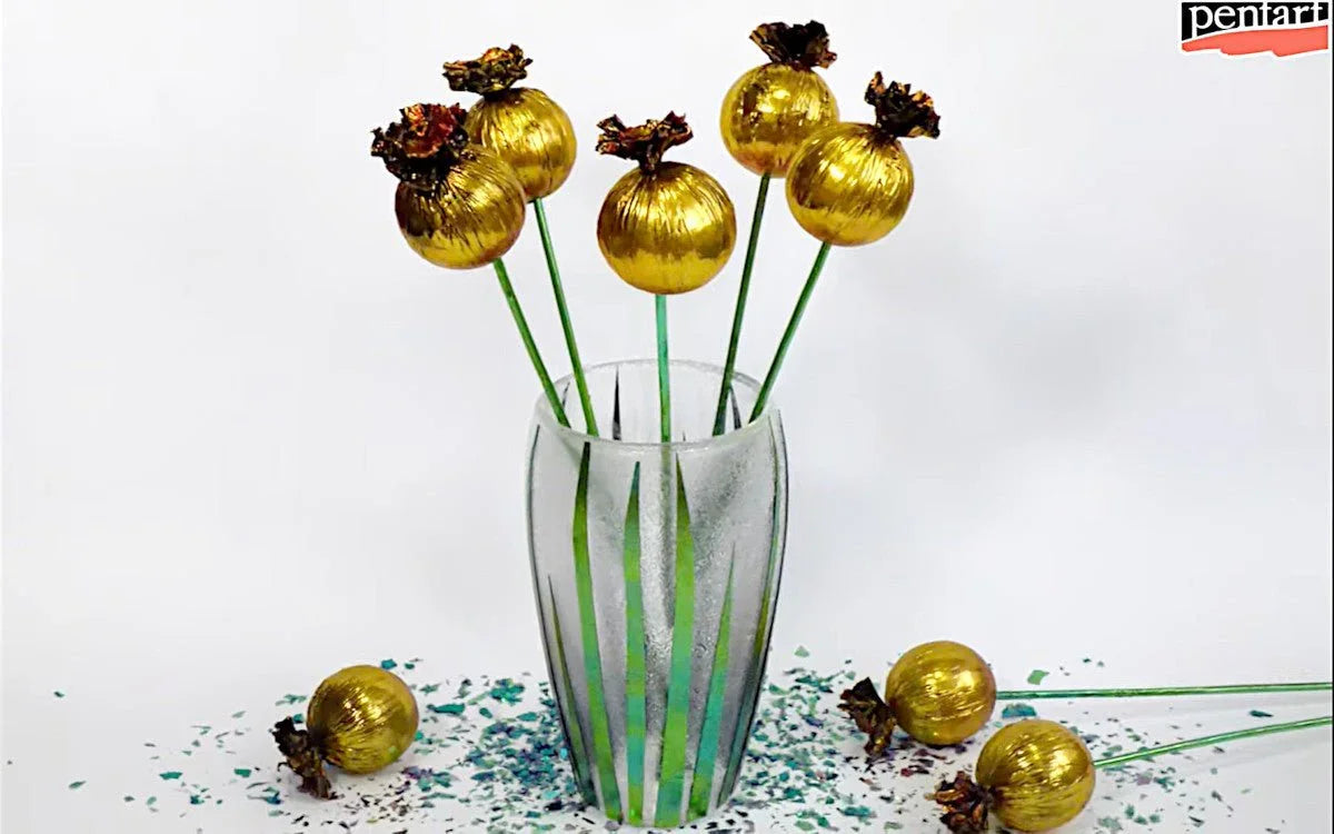 Pentart Rub-on Pigment Chrome - gecco green - Bastelschachtel