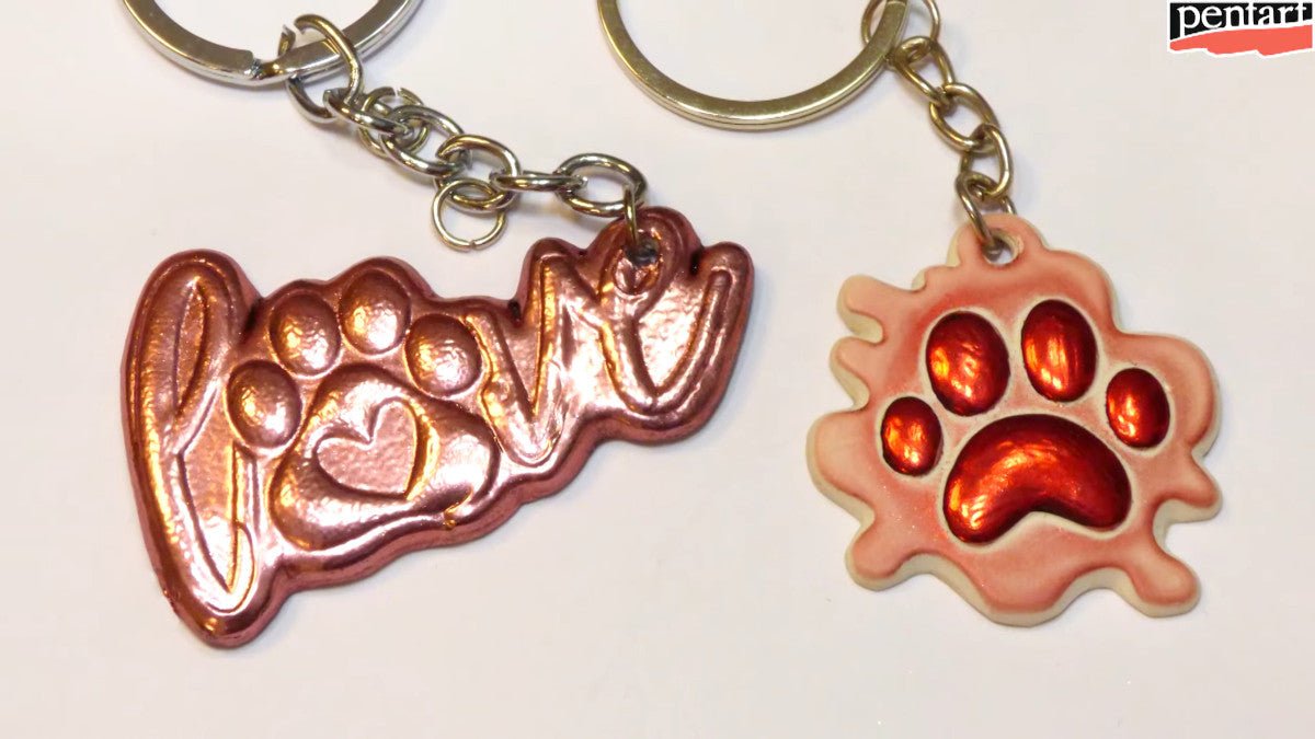 Pentart Rub-on Pigment Chrome - rose gold - Bastelschachtel