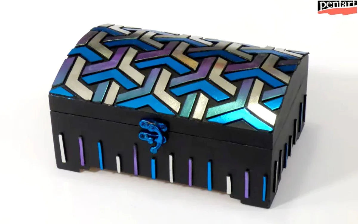 Pentart Rub-on Pigment Chrome - silver - Bastelschachtel