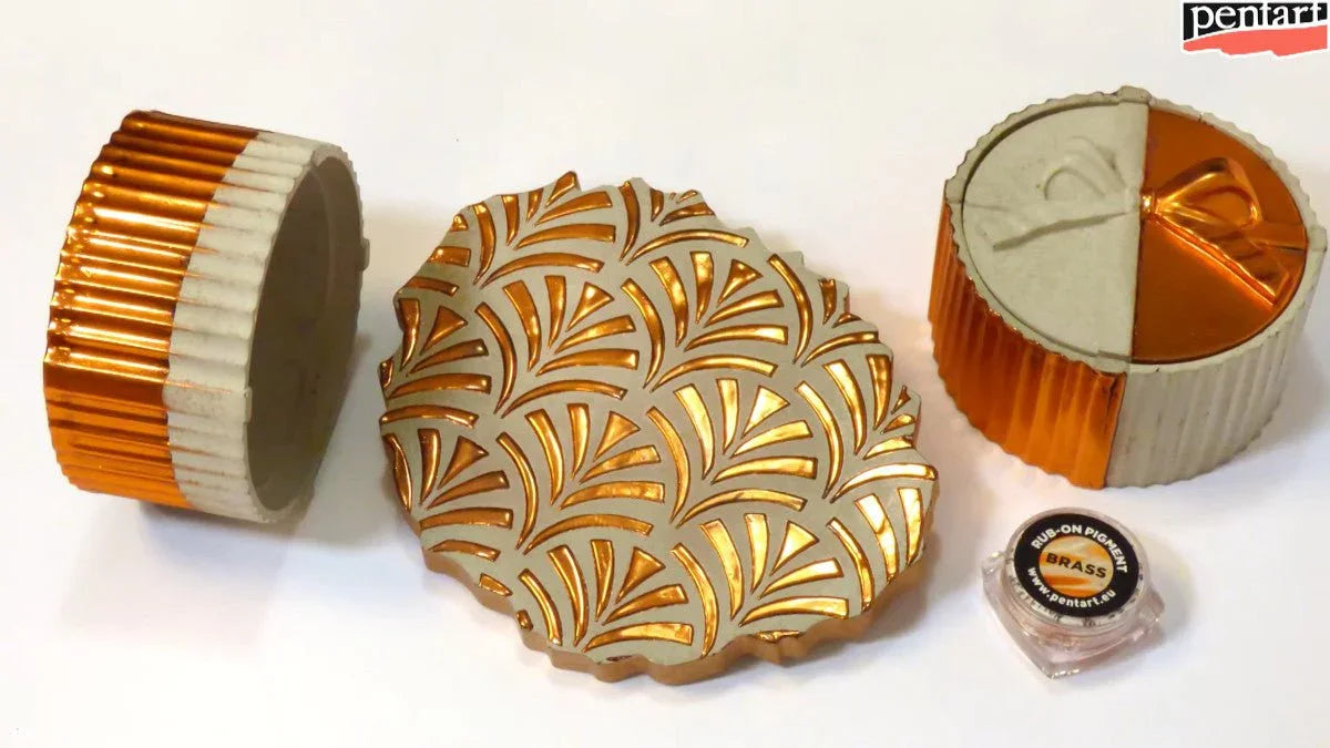 Pentart Rub-on Pigment Chrome - silver - Bastelschachtel