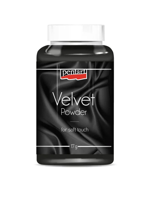 Pentart Samtpulver 17g - schwarz - Bastelschachtel
