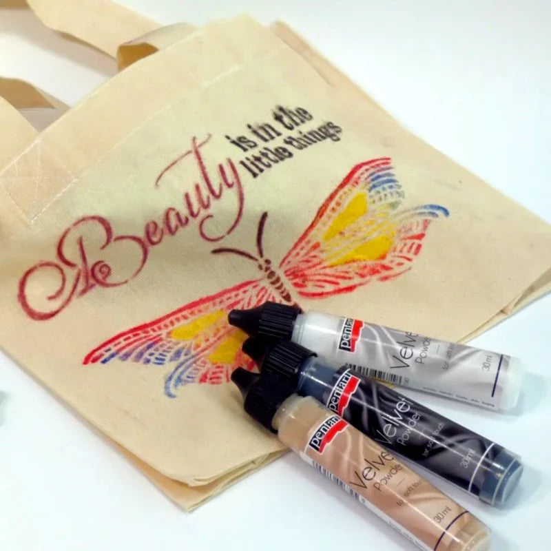 Pentart Samtpulver 17g - schwarz - Bastelschachtel